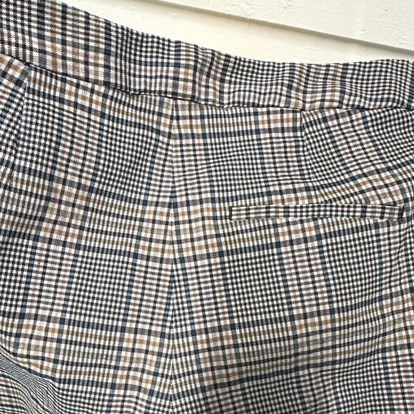 Zara stretch pockets plaid‎ Ankle  pant Women Size M - Picture 6 of 7